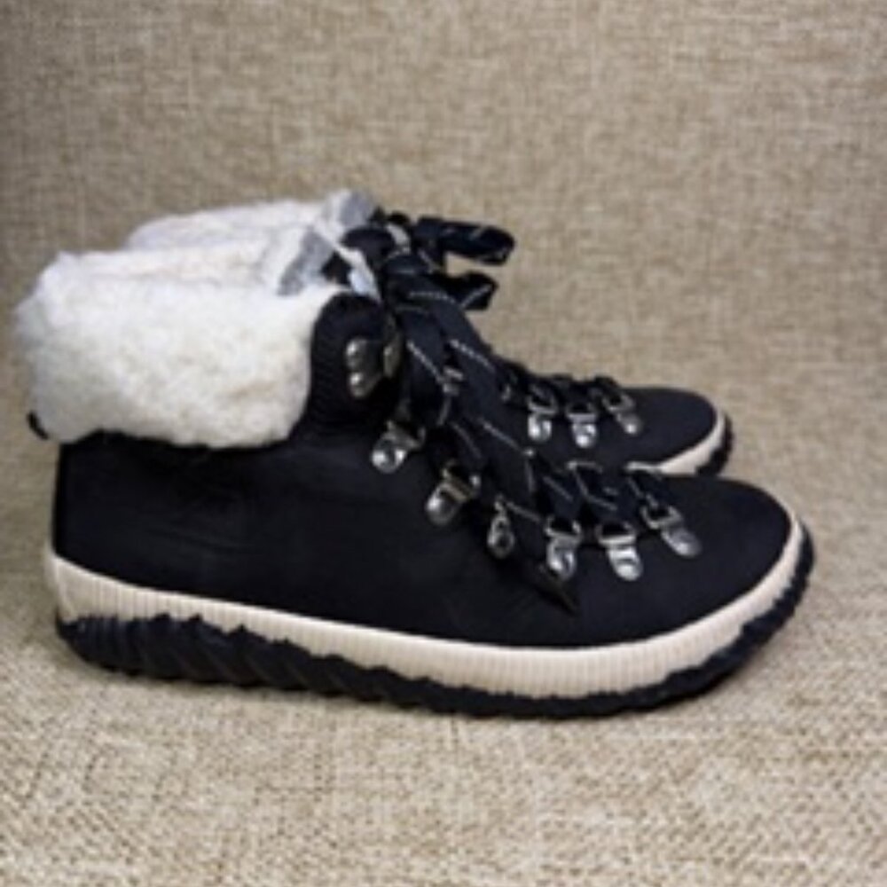 SOREL Women's Out 'N About Plus Conquest Boots Black, Size 7.5 - Picture 3 of 7